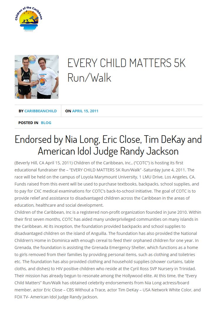 Every Child Matters - 5K Run-Walk - Children of the Caribbean
Keywords: ;candid_media