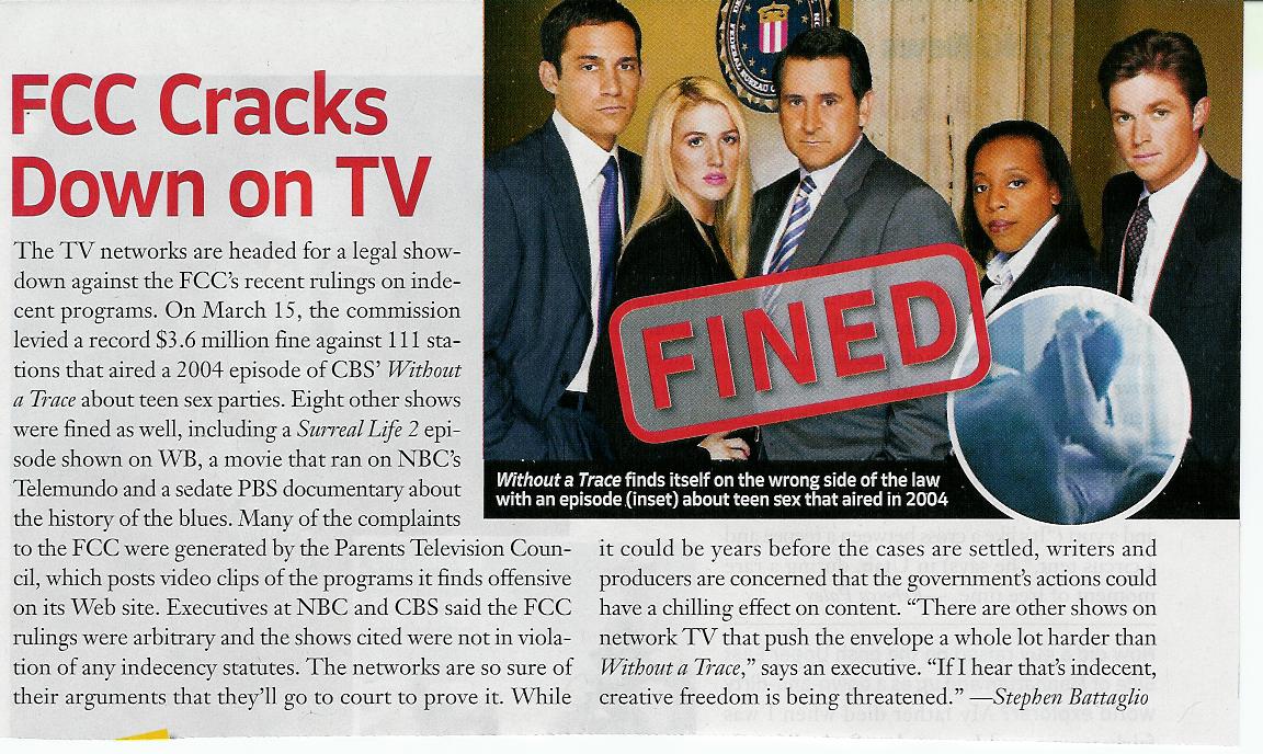 FCC Cracks Down on TV
Keywords: candid_media;wat_media