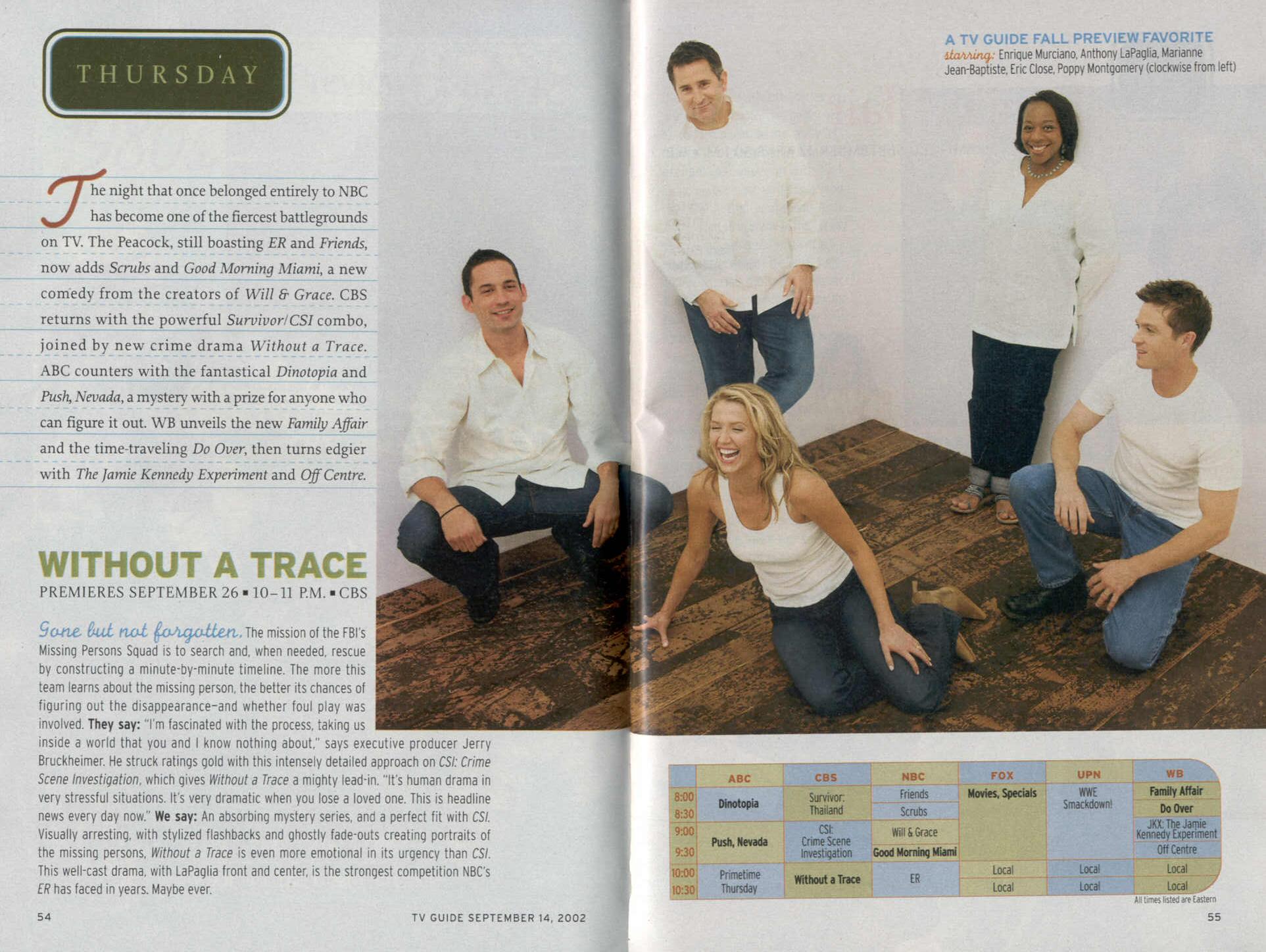 TV Guide - 14 Sep 2002 - Gone But Not Forgotten
Keywords: ;wat_media